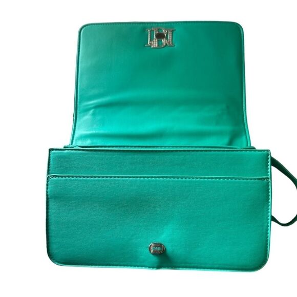 Badgley Mischka Teal Pearl Crossbody Bag - Picture 7 of 7